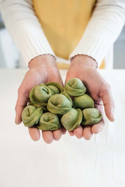 Cappelletti verdi al radicchio